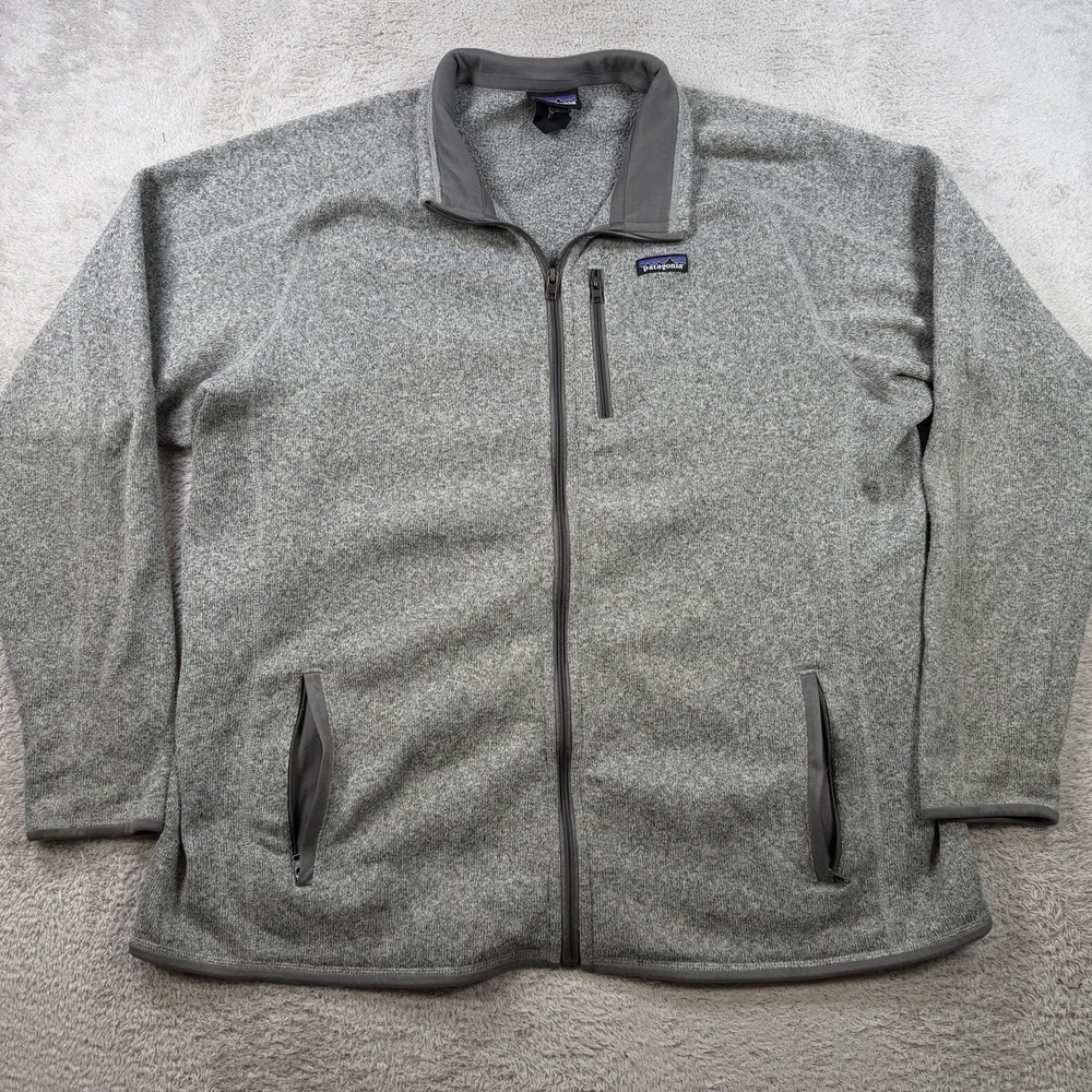 Patagonia Better Sweater Mens 3XL Grey Fleece Full Zip Sweatshirt Outdoor